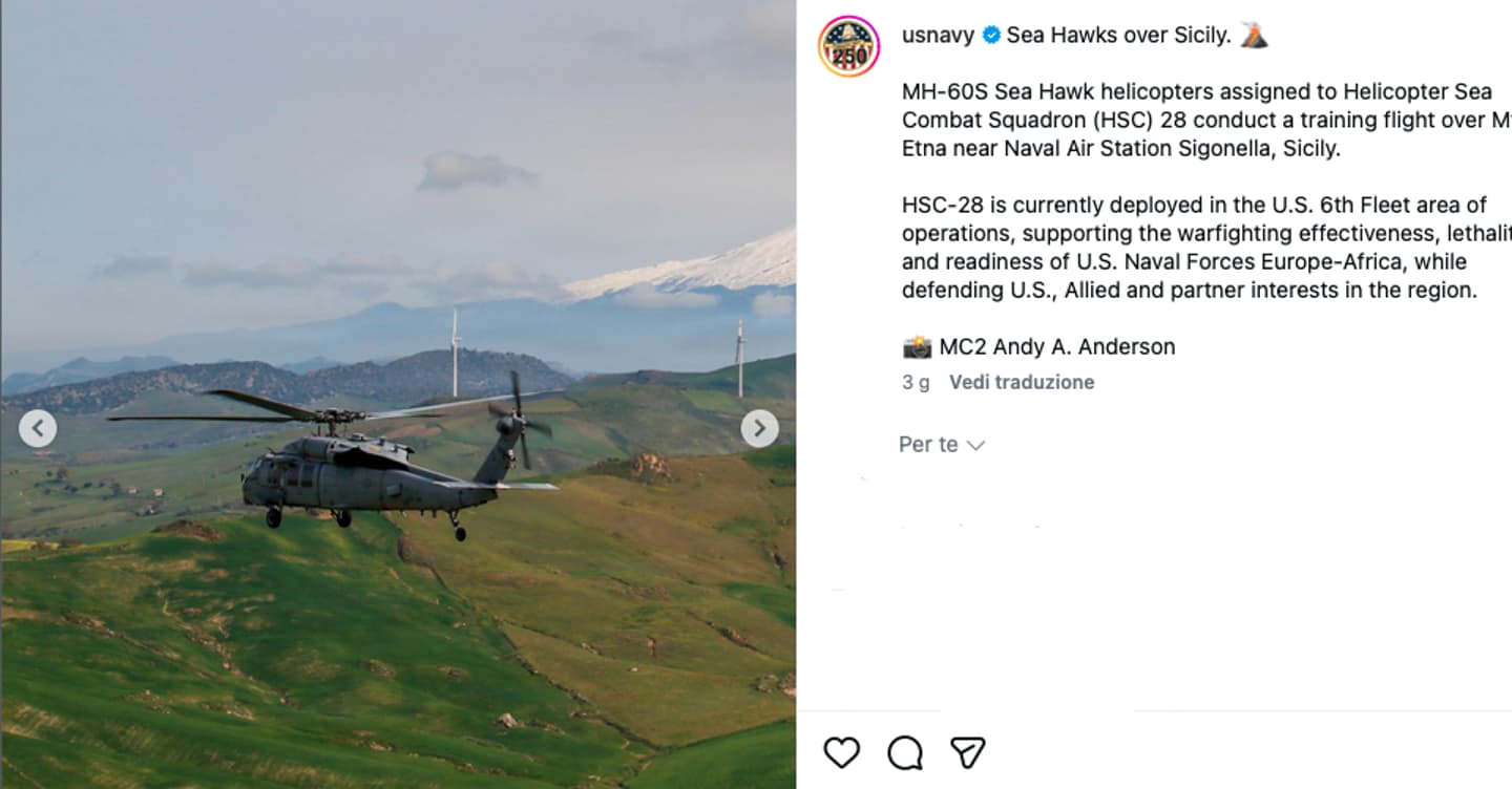 Elicotteri Usa si esercitano sulle Madonie in Sicilia, 22 sindaci protestano